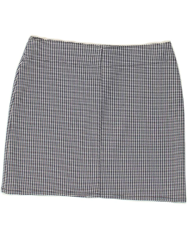 ONYX Womens Mini Skirt Large W32 Blue Geometric Polyester