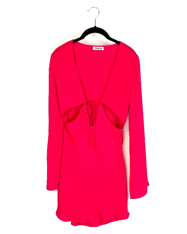 Hot Pink Cut Out Dress - Size 2-10