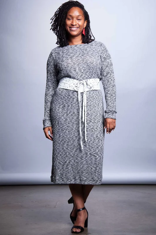 Sweater Dress - Greyscale Heather