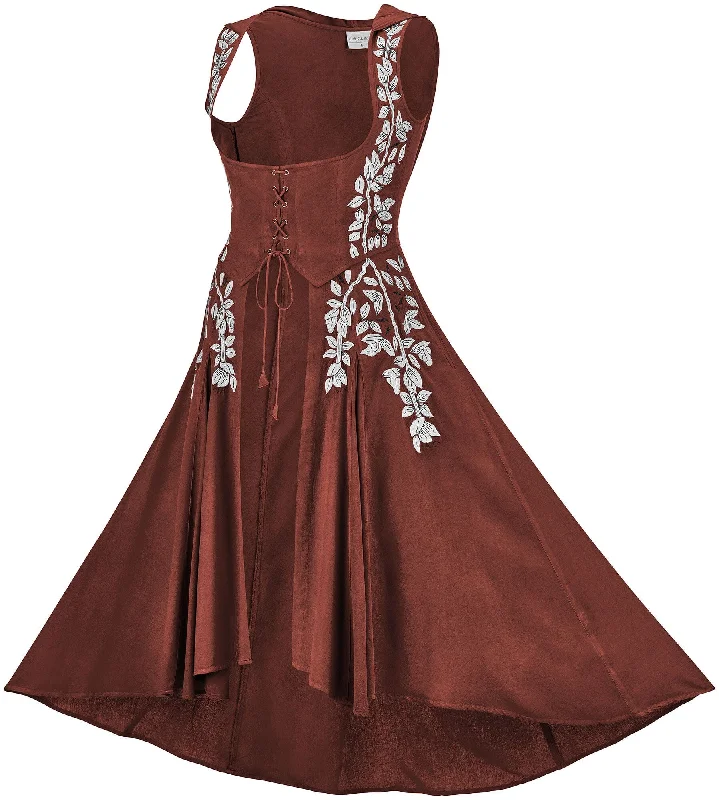 Tauriel Maxi Overdress Limited Edition Harvest Auburn Silver Embroidery