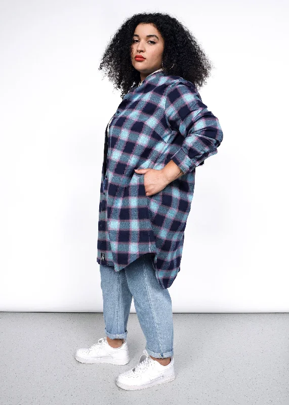 The Essential Flannel Long Sleeve Shirt Dress