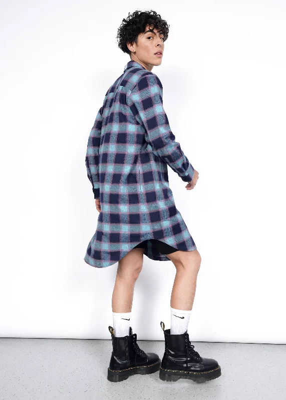 The Essential Flannel Long Sleeve Shirt Dress