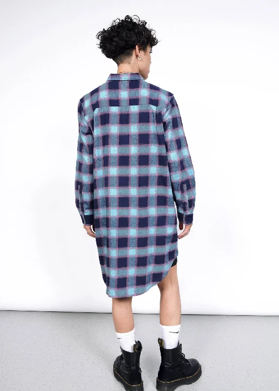 The Essential Flannel Long Sleeve Shirt Dress