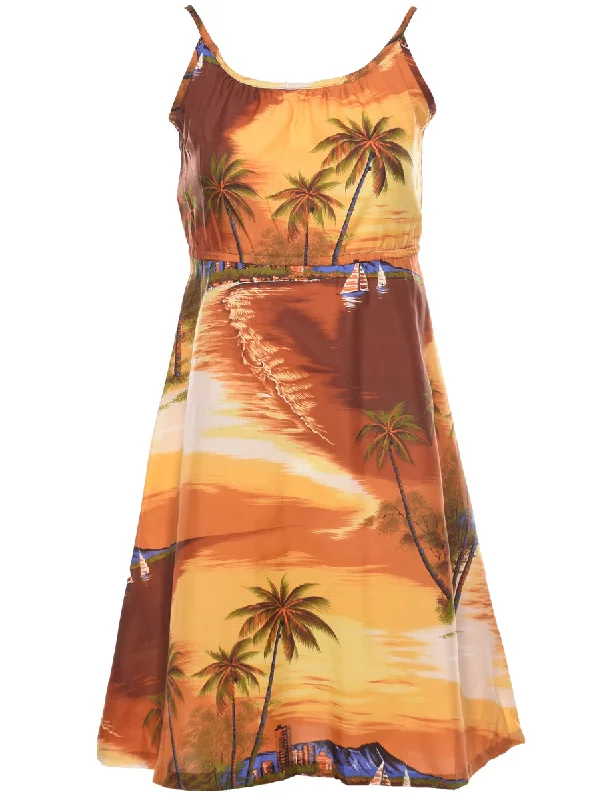 Tropical Print Dress - XS