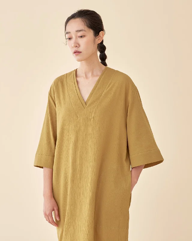 Kimono Line Sleepwear Dress / Olive Green