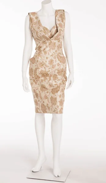 Vivienne Westwood - Ivory, Pink and Tan Sleeveless Dress - IT 42