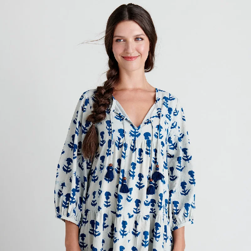 Womens Indira Dress - Indigo Cornflower