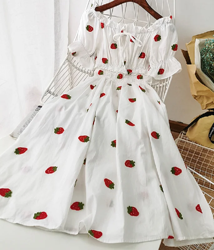 Cute A line fruit dress fashion girl dress  1236