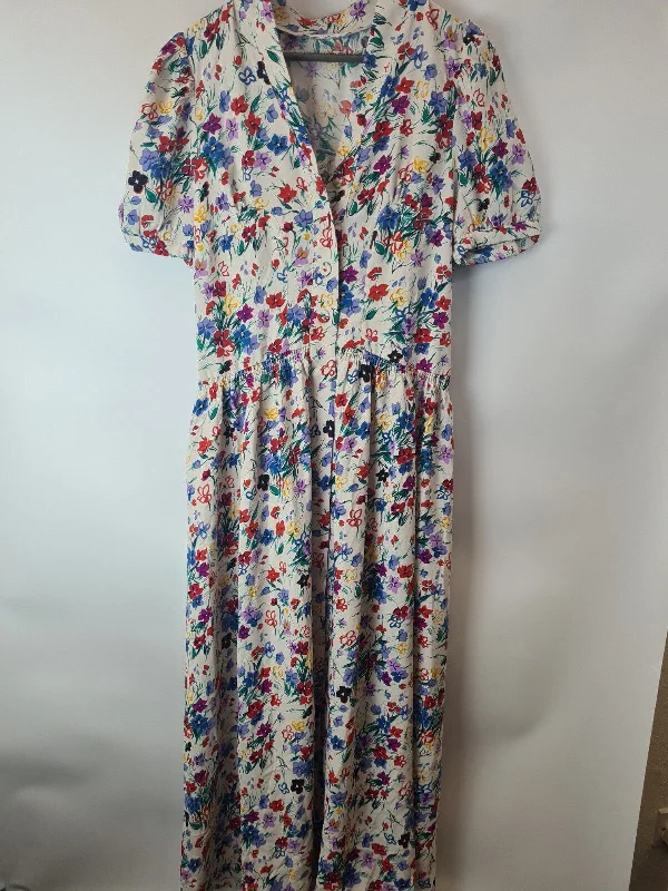 Michelle Keegan Button Up Floral Printed Maxi Dress UK 8 **** V244